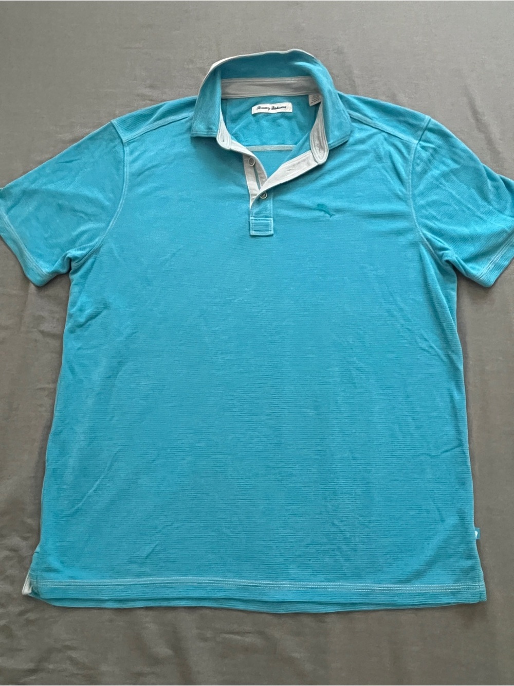 Tommy Bahama Men’s Aqua Blue Short-Sleeve Polo